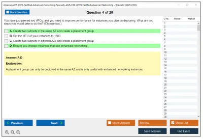 Amazon AWS AWS-Certified-Advanced-Networking-Specialty-ANS-C00 AWS Certified Advanced Networking - Specialty (ANS-C00) Practice test exam simulator test engine exam Prep practice test questions answers Image 4
