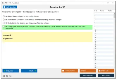 Exin ITIL-F ITIL® Foundation Practice test exam simulator test engine exam Prep practice test questions answers Image 1