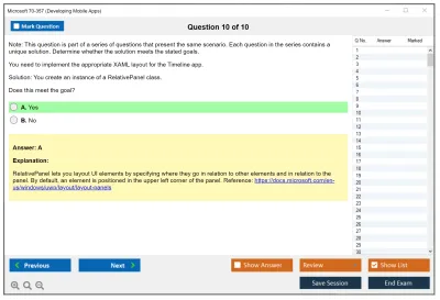 Microsoft 70-357 Developing Mobile Apps Practice test exam simulator test engine exam Prep practice test questions answers Image 10