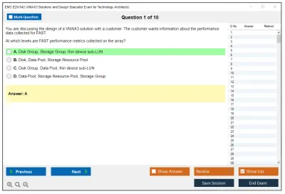 EMC E20-542 VMAX3 Solutions and Design Specialist Exam for Technology Architects Practice test exam simulator test engine exam Prep practice test questions answers Image 1