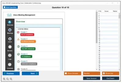 Cisco 300-825 Implementing Cisco Collaboration Conferencing (CLCNF) Practice test exam simulator test engine exam Prep practice test questions answers Image 10