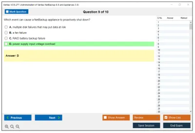 Veritas VCS-277 Administration of Veritas NetBackup 8.0 and NetBackup Appliances 3.0 Practice test exam simulator test engine exam Prep practice test questions answers Image 9