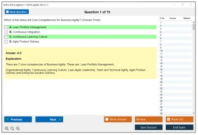 SAFe SAFe-Agilist-5.1 SAFe Agilist (SA) 5.1 Practice test exam simulator test engine exam Prep practice test questions answers Image 1