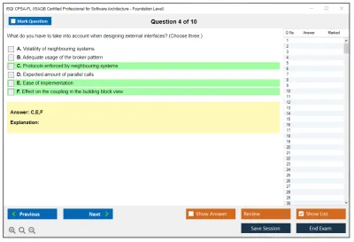 iSQI CPSA-FL ISAQB Certified Professional for Software Architecture -Foundation Level Practice test exam simulator test engine exam Prep practice test questions answers Image 4