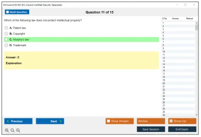 ECCouncil ECSS EC-Council Certified Security Specialist (ECSS) v10 Practice test exam simulator test engine exam Prep practice test questions answers Image 11