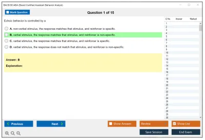 BACB BCABA Board Certified Assistant Behavior Analyst Practice test exam simulator test engine exam Prep practice test questions answers Image 1
