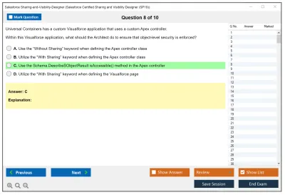 Salesforce Sharing-and-Visibility-Designer Salesforce Certified Sharing and Visibility Designer Practice test exam simulator test engine exam Prep practice test questions answers Image 8