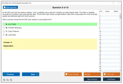 Esri EADA105 ArcGIS Desktop Associate 10.5 Practice test exam simulator test engine exam Prep practice test questions answers Image 9