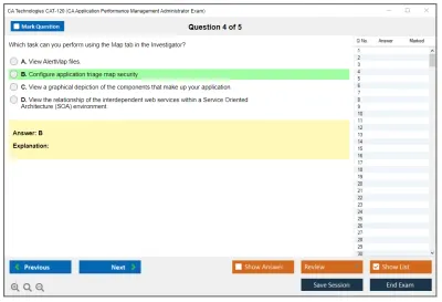 CA Technologies CAT-120 CA Application Performance Management Administrator Exam Practice test exam simulator test engine exam Prep practice test questions answers Image 4