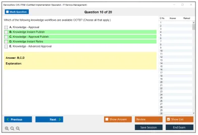 ServiceNow CIS-ITSM Certified Implementation Specialist - IT Service Management Practice test exam simulator test engine exam Prep practice test questions answers Image 10