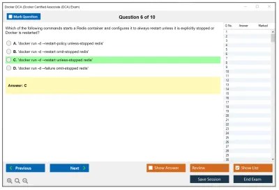 Docker DCA Docker Certified Associate (DCA) Exam Practice test exam simulator test engine exam Prep practice test questions answers Image 6