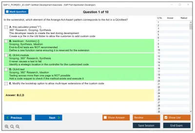 SAP C_FIORDEV_20 SAP Certified Development Associate - SAP Fiori Application Developer Practice test exam simulator test engine exam Prep practice test questions answers Image 1