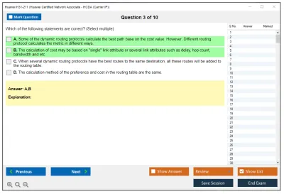 Huawei H31-211 Huawei Certified Network Associate - HCDA (Carrier IP) Practice test exam simulator test engine exam Prep practice test questions answers Image 3
