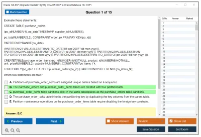 Oracle 1z0-067 Upgrade Oracle9i/10g/11g OCA OR OCP to Oracle Database 12c OCP Practice test exam simulator test engine exam Prep practice test questions answers Image 1