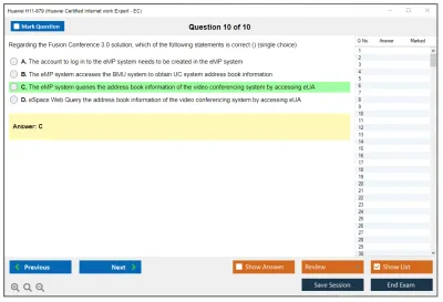 Huawei H11-879 Huawei Certified Internet work Expert - EC Practice test exam simulator test engine exam Prep practice test questions answers Image 10