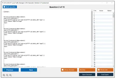 F5 301b LTM Specialist: Maintain & Troubleshoot Practice test exam simulator test engine exam Prep practice test questions answers Image 2