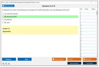 SAP C_CPE_13 SAP Certified Development AssociateSAP Extension Suite Practice test exam simulator test engine exam Prep practice test questions answers Image 9