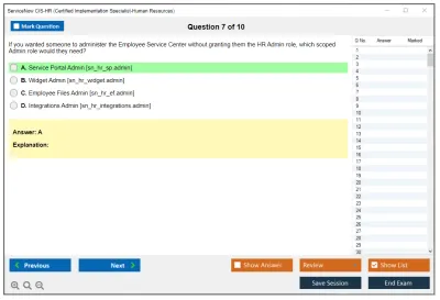 ServiceNow CIS-HR Certified Implementation Specialist-Human Resources Practice test exam simulator test engine exam Prep practice test questions answers Image 7