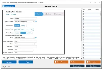 Cisco 300-630 Implementing Cisco Application Centric Infrastructure - Advanced (DCACIA) Practice test exam simulator test engine exam Prep practice test questions answers Image 7