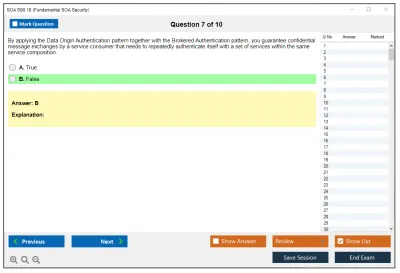 SOA S90.18 Fundamental SOA Security Practice test exam simulator test engine exam Prep practice test questions answers Image 7