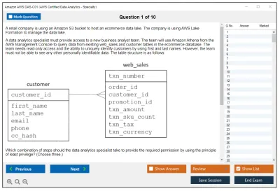 Amazon AWS DAS-C01 AWS Certified Data Analytics - Specialty Practice test exam simulator test engine exam Prep practice test questions answers Image 1