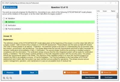 ISC2 CSSLP Certified Secure Software Lifecycle Professional Practice test exam simulator test engine exam Prep practice test questions answers Image 12