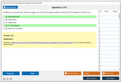 Adobe AD0-E106 Adobe Experience Manager Dev/Ops Engineer Practice test exam simulator test engine exam Prep practice test questions answers Image 3