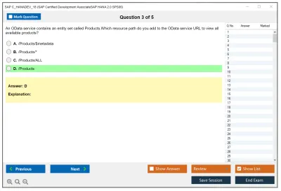 SAP C_HANADEV_18 SAP Certified Development AssociateSAP HANA 2.0 SPS06 Practice test exam simulator test engine exam Prep practice test questions answers Image 3
