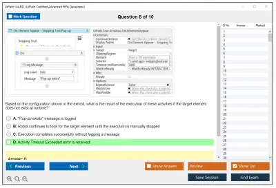 UiPath UiARD UiPath Certified Advanced RPA Developer Practice test exam simulator test engine exam Prep practice test questions answers Image 8