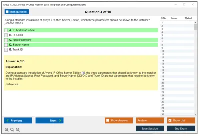 Avaya 77200X Avaya IP Office Platform Basic Integration and Configuration Exam Practice test exam simulator test engine exam Prep practice test questions answers Image 4
