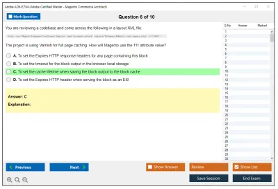 Adobe AD0-E704 Adobe Certified Master - Magento Commerce Architect Practice test exam simulator test engine exam Prep practice test questions answers Image 6