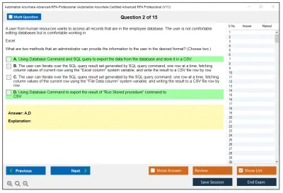 Automation Anywhere Advanced-RPA-Professional Automation Anywhere Certified Advanced RPA Professional (V11) Practice test exam simulator test engine exam Prep practice test questions answers Image 2