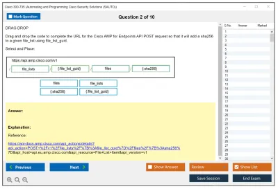 Cisco 300-735 Automating and Programming Cisco Security Solutions (300-735 SAUTO) Practice test exam simulator test engine exam Prep practice test questions answers Image 2