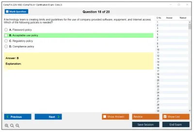 CompTIA 220-1002 CompTIA A+ Certification Exam: Core 2 Practice test exam simulator test engine exam Prep practice test questions answers Image 18