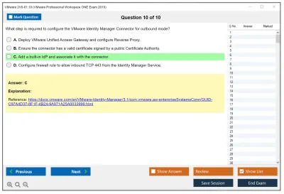 VMware 2V0-61.19 VMware Professional Workspace ONE Exam 2019 Practice test exam simulator test engine exam Prep practice test questions answers Image 10