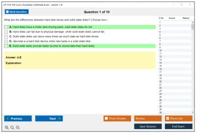 LPI 010-160 Linux Essentials Certificate Exam - version 1.6 Practice test exam simulator test engine exam Prep practice test questions answers Image 1