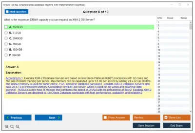 Oracle 1z0-902 Oracle Exadata Database Machine X9M Implementation Essentials Practice test exam simulator test engine exam Prep practice test questions answers Image 6