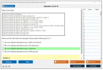 Cisco 300-635 Automating Cisco Data Center Solutions (DCAUTO) Practice test exam simulator test engine exam Prep practice test questions answers Image 10