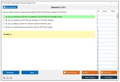 HP HP2-H80 Implementing HP Security Manager 2019 Practice test exam simulator test engine exam Prep practice test questions answers Image 2