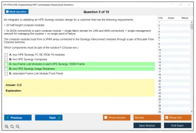 HP HPE0-S58 Implementing HPE Composable Infrastructure Solutions Practice test exam simulator test engine exam Prep practice test questions answers Image 5