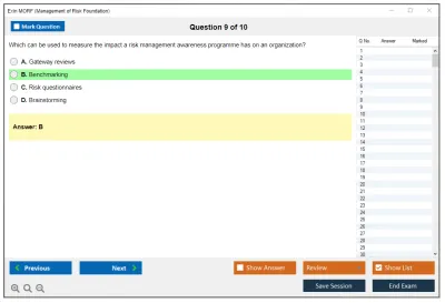 Exin MORF Management of Risk Foundation Practice test exam simulator test engine exam Prep practice test questions answers Image 9