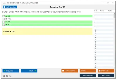 Huawei H13-531_V2.0 HCIE-Cloud Computing (Written) V2.0 Practice test exam simulator test engine exam Prep practice test questions answers Image 8