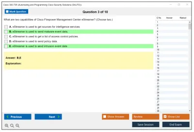 Cisco 300-735 Automating and Programming Cisco Security Solutions (300-735 SAUTO) Practice test exam simulator test engine exam Prep practice test questions answers Image 3