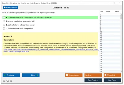 Cisco 500-445 Implementing Cisco Contact Center Enterprise Chat and Email (CCECE) Practice test exam simulator test engine exam Prep practice test questions answers Image 7