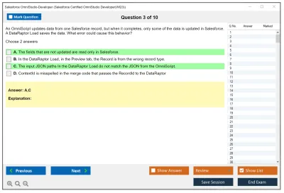 Salesforce OmniStudio-Developer Salesforce Certified OmniStudio Developer Practice test exam simulator test engine exam Prep practice test questions answers Image 3