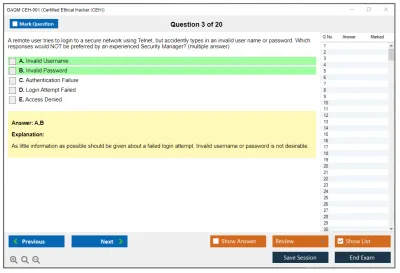 GAQM CEH-001 Certified Ethical Hacker (CEH) Practice test exam simulator test engine exam Prep practice test questions answers Image 3