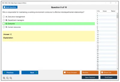 HDI HD0-100 Help Desk Analyst (HDA) Practice test exam simulator test engine exam Prep practice test questions answers Image 9