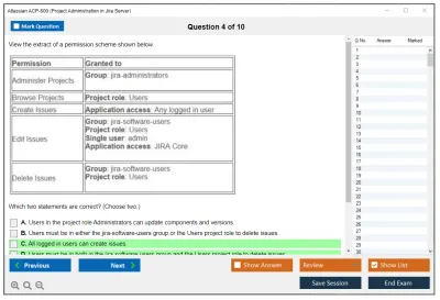 Atlassian ACP-600 Project Administration in Jira Server Practice test exam simulator test engine exam Prep practice test questions answers Image 4