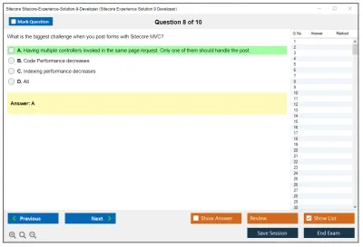 Sitecore Sitecore-Experience-Solution-9-Developer Sitecore Experience Solution 9 Developer Exam Practice test exam simulator test engine exam Prep practice test questions answers Image 8
