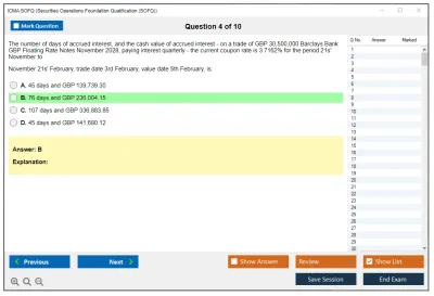 ICMA SOFQ Securities Operations Foundation Qualification (SOFQ) Practice test exam simulator test engine exam Prep practice test questions answers Image 4